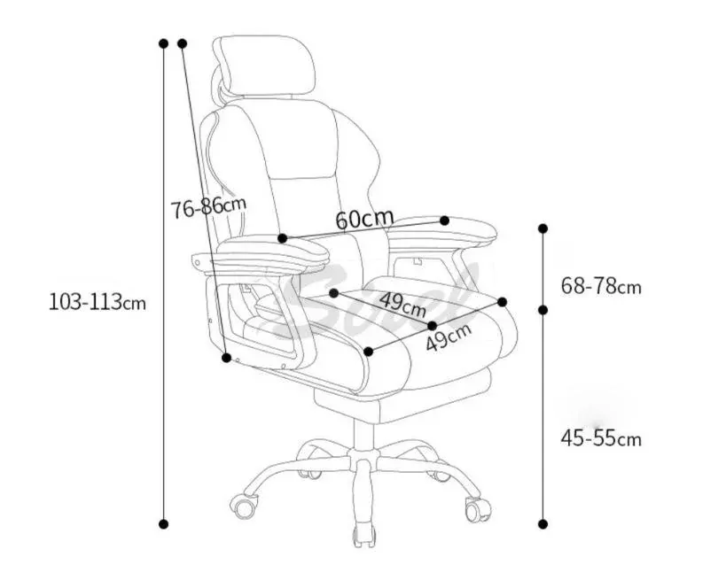 R8 Gamer 8093 Elegance herné kreslo s opierkou na nohy, Šedá