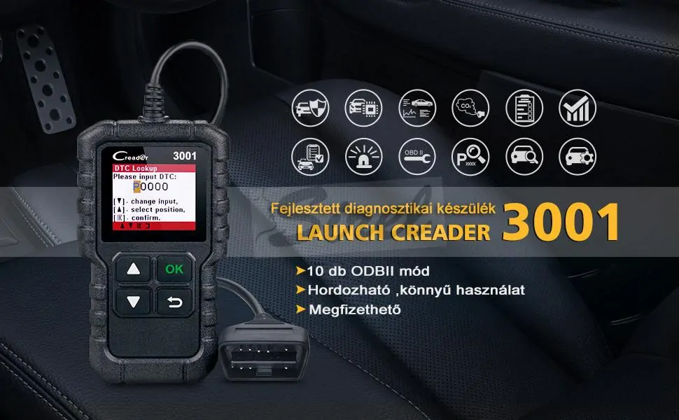 Creader 3001 OBDII Čítačka chybových kódov