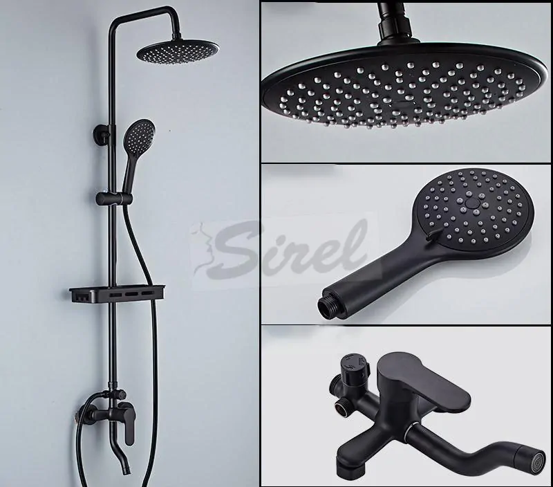 R8 Niagara MattBlack 3405 kompletný sprchovací systém