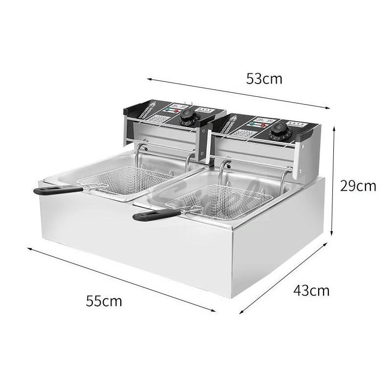 Elektrická fritéza - 2 x 6 L - 2500 W