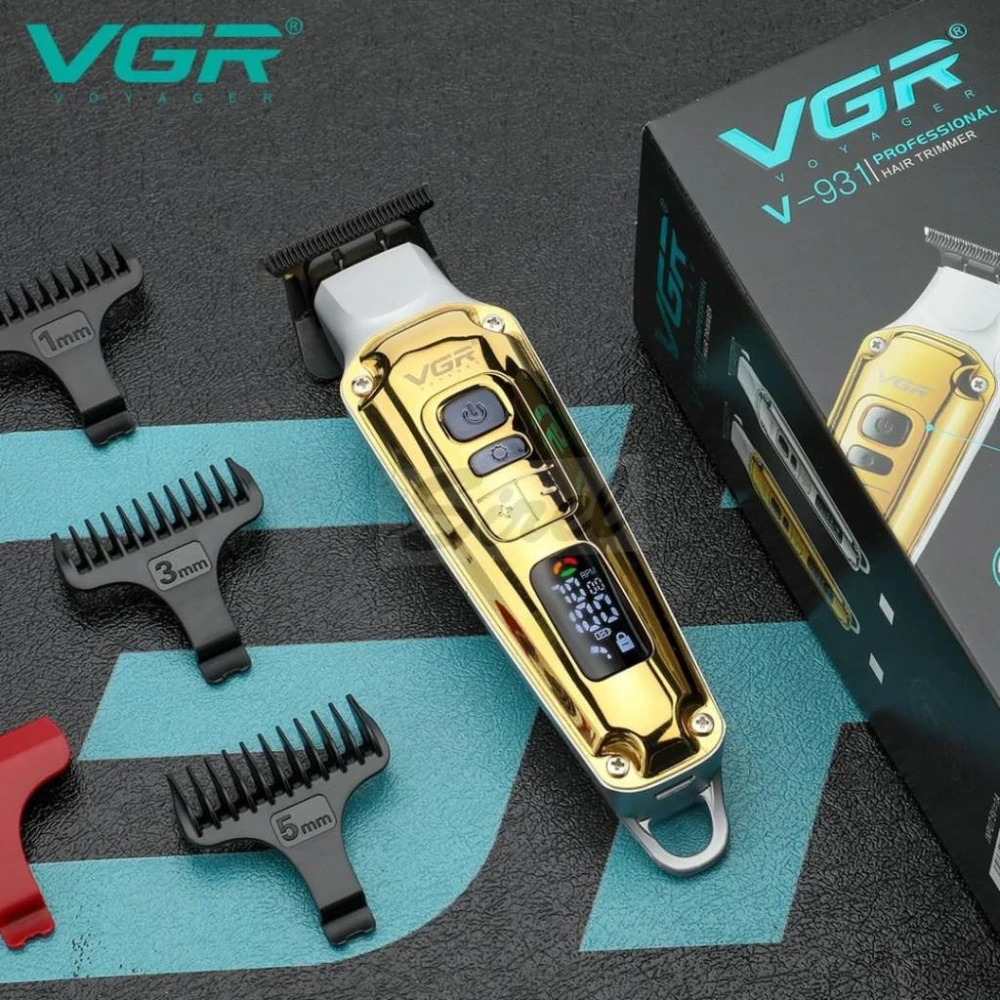 VGR V-931 Profesionálny zastrihávač vlasov s digitálnym displejom, 5500–7000 RPM, výdrž až 240 minút, 1600 mAh batéria