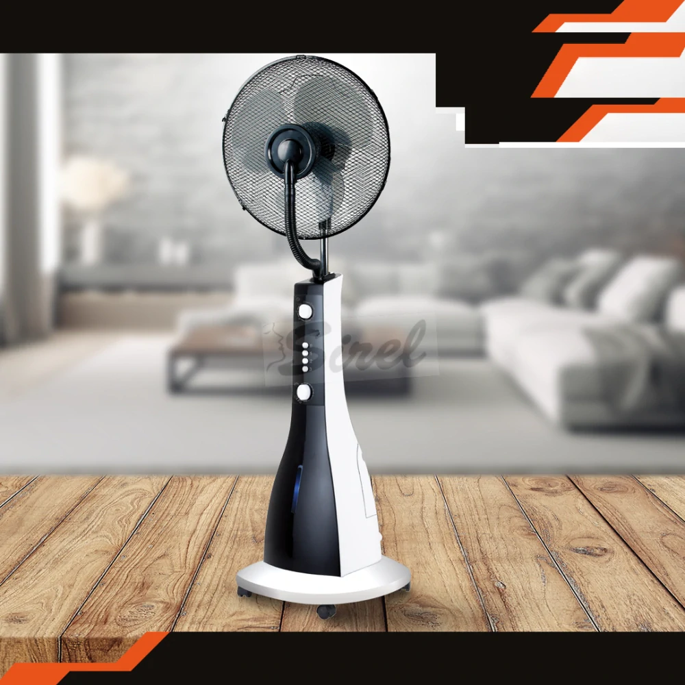 R8 HOME DMF-4002S Zvlhčovací ventilátor 90W, 3 rýchlosti, Čierny