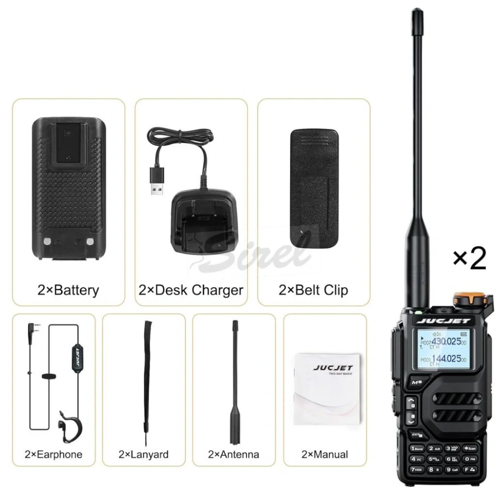 Jucjet dvojpásmové vysielačky -VHF/UHF