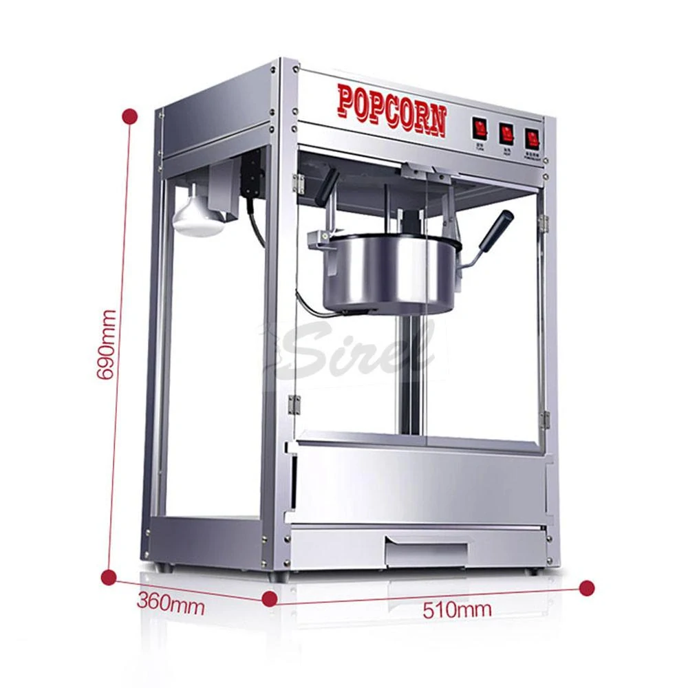 Elektrický stroj na popcorn – 1600 W – nerezové prevedenie