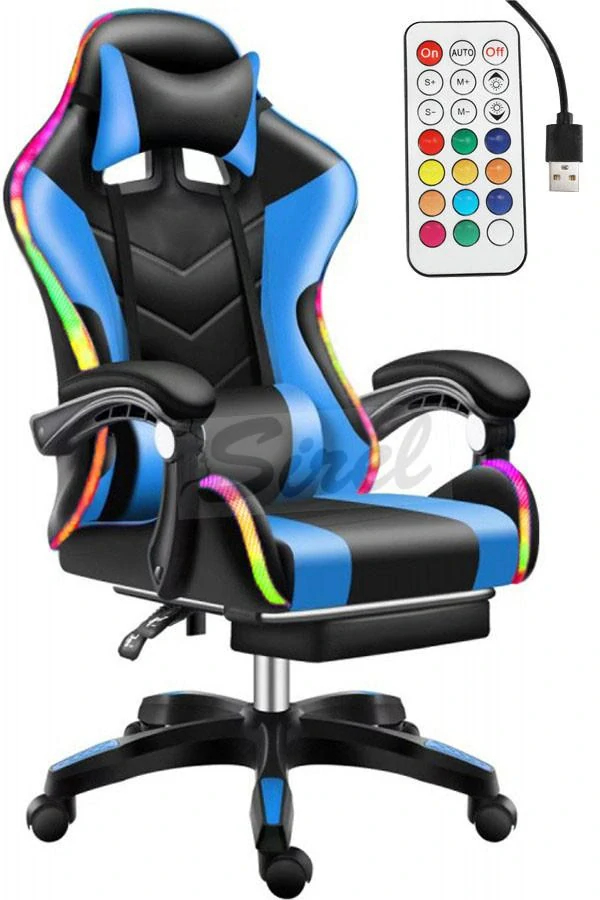 R8 Gamer Likeregal 920 modrá RGB Led 