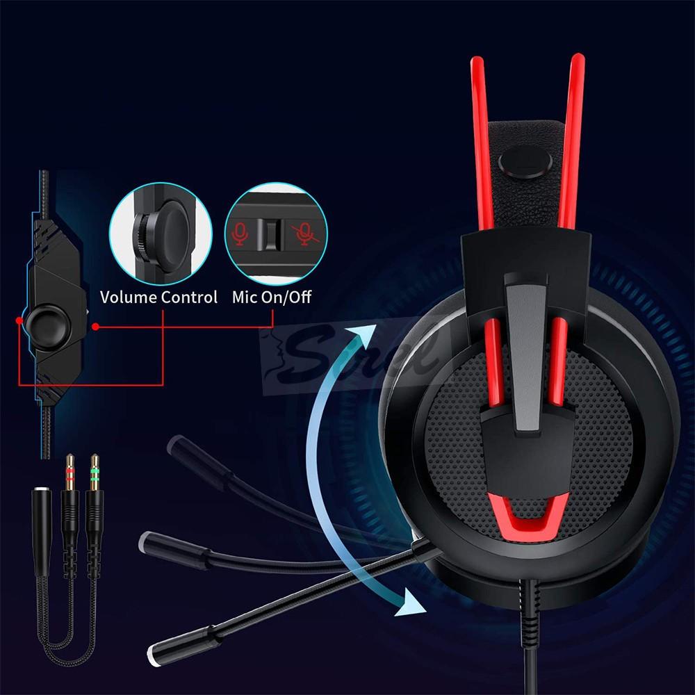 HellCrack Z11 Herné slúchadlá – káblové - červené