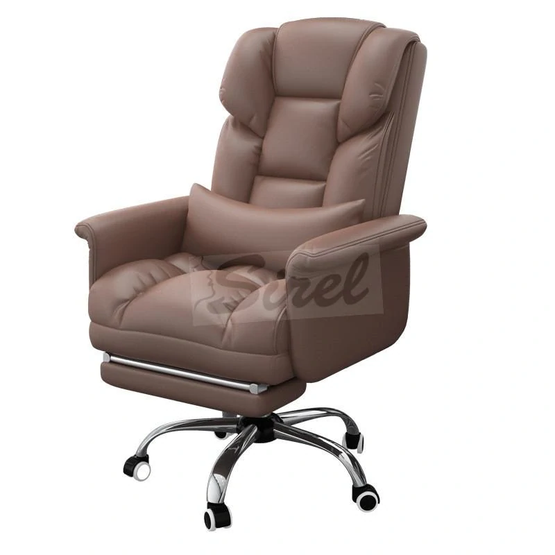 R8 Home 8515 Manažérska stolička Luxor s podnožkou hnedá