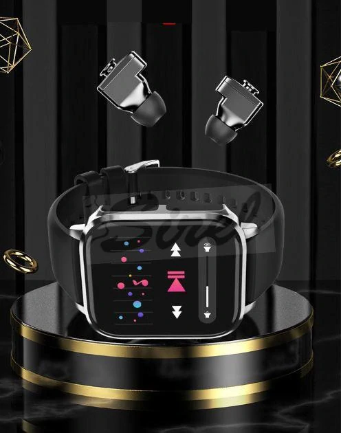Darčeková sada R8 T22 čierné Smart hodinky so vstavanými slúchadlami