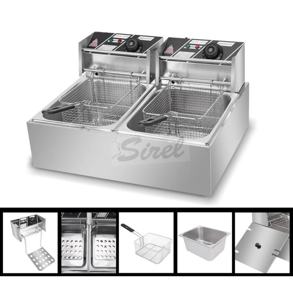 Elektrická fritéza - 2 x 6 L - 2500 W
