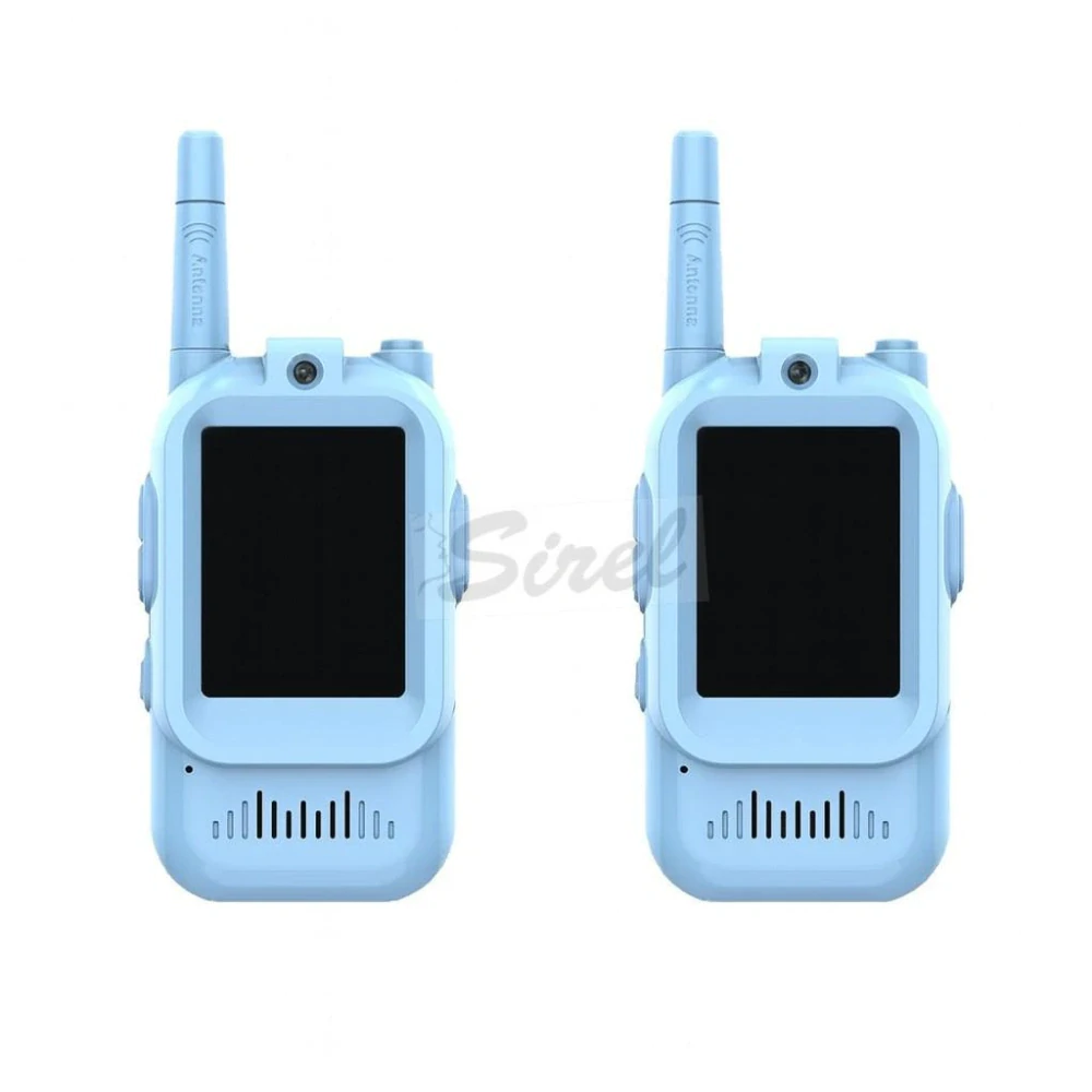 Video vysielačka pre deti (walkie-talkie) s HD kamerou a funkciou zmeny hlasu, modrá
