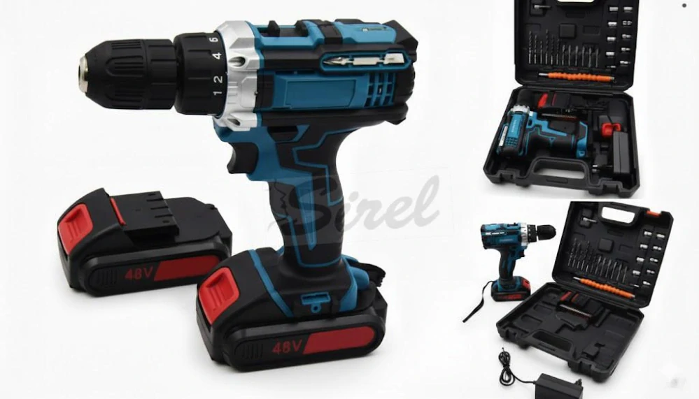 Rex Tool 48V akumulátorová vŕtačka-skrutkovač – súprava