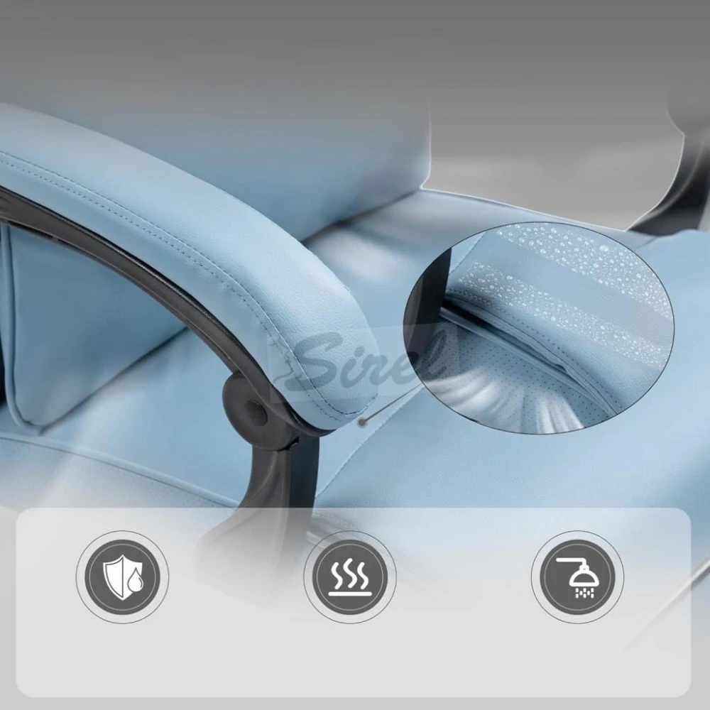 Dowinx manažérska stolička, čierna – s opierkou nôh a nastaviteľnou bedrovou a opierkou hlavy