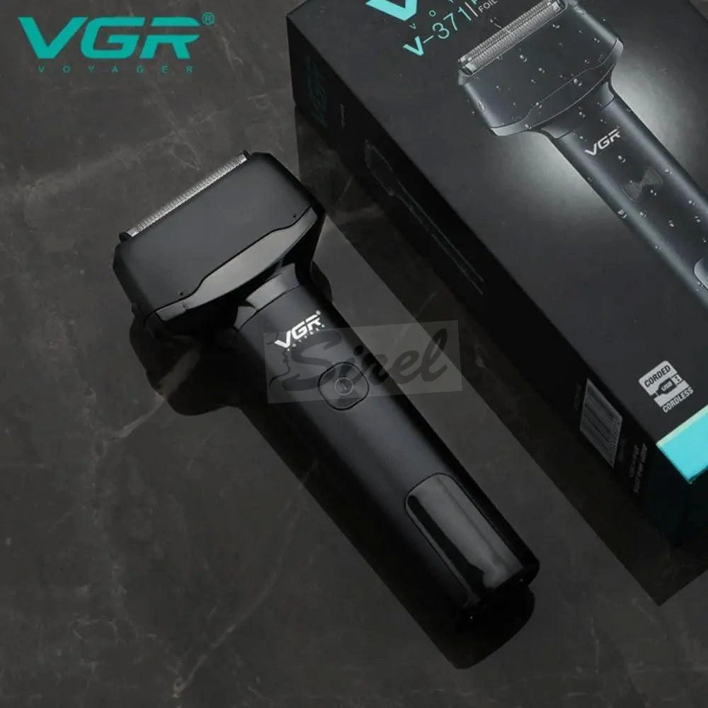 VGR V-371 Elektrický holiaci strojček pre mužov – výklopný zastrihávač, bezdrôtový, IPX5 vodotesný, na mokré aj suché holenie