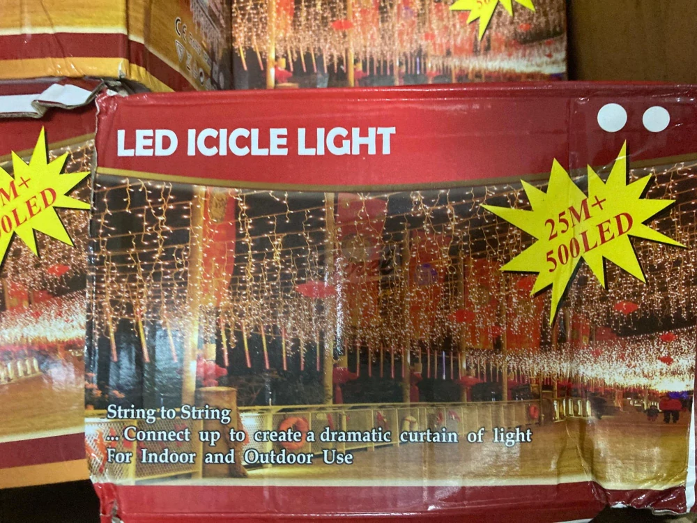 R8 KE22-623 Vianočná led svetelná záclona Studená biela - Biela 500 led 25m