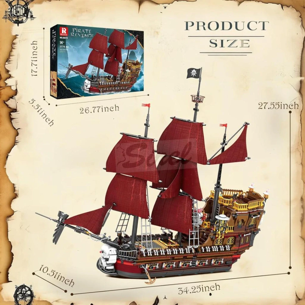 Reobrix Queen Anna’s Revenge – Stavebnica pirátskej lode (3066 dielikov)