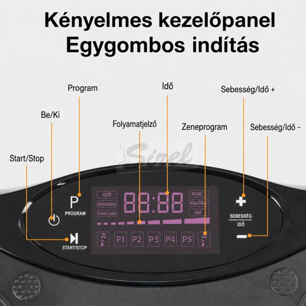 Inteligentná vibračná tréningová lavica - RSB-304, čierna