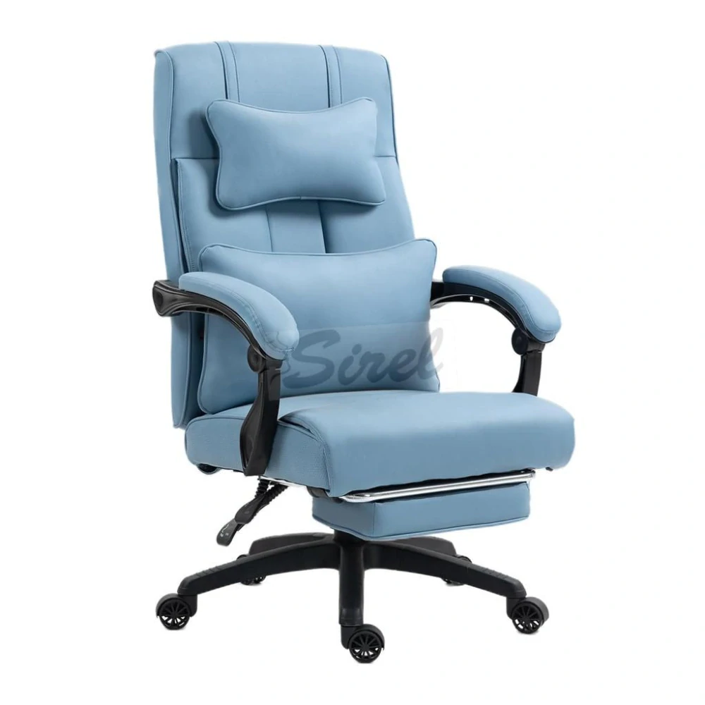 Dowinx manažérska stolička, čierna – s opierkou nôh a nastaviteľnou bedrovou a opierkou hlavy