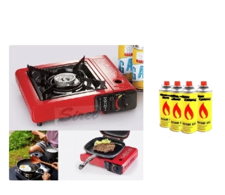 Plynový outdoor varič 2v1 + 4 kartušové náplne