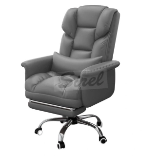 R8 Home 8517 Manažérska stolička Luxor s podnožkou šedá