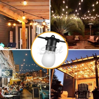 Vonkajšia Vianočná svetelná reťaz s LED žiarovkami -14,63m