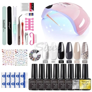 Darčeková sada R8 Limegirl polygélová sada na nechty s UV lampou