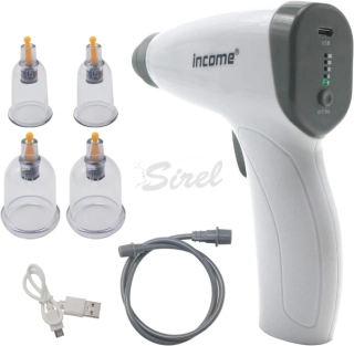 Elektrický prístroj na bankovanie – masážna súprava so 4 hlavicami proti celulitíde