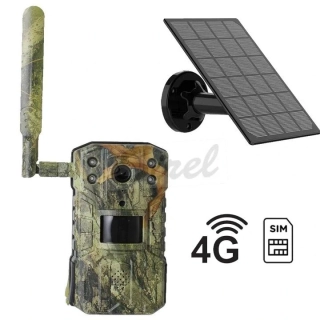 4G SIM solárna fotopasca – poľovnícka a monitorovacia kamera, živý náhľad, PIR pohybový senzor, QHD video, nočný režim