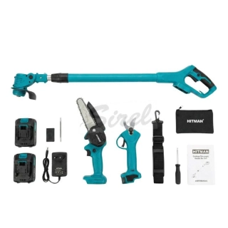 R8 Garden Akumulátorová reťazová píla a záhradnícke nožnice s teleskopickou rukoväťou, 2 batérie